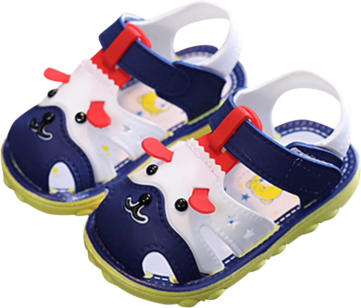 Toddler Baby Girl Boy Summer Sandals Cartoon Dog Shoes Non Slip Soft Sole First Walkers Prewalkers (Blue, 4.5 Infant)