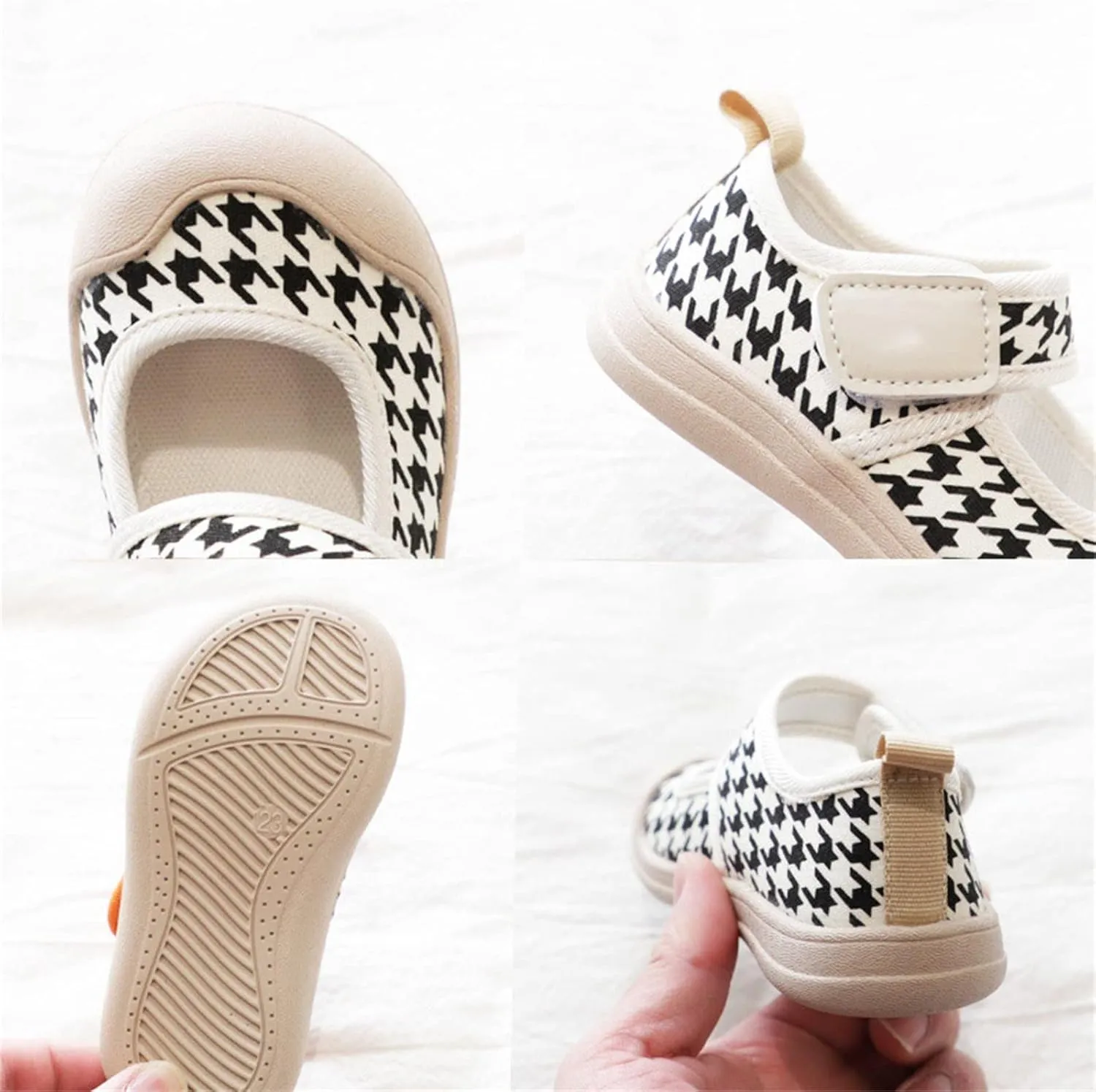 Toddler Baby Girl Shoes Canvas Shoes Baotou Sandals Baby Soft Soles Non Slip Suitable For 2 To 11 Girls Heels Size 1