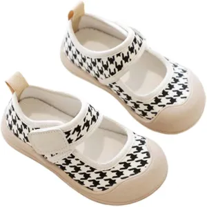 Toddler Baby Girl Shoes Canvas Shoes Baotou Sandals Baby Soft Soles Non Slip Suitable For 2 To 11 Girls Heels Size 1