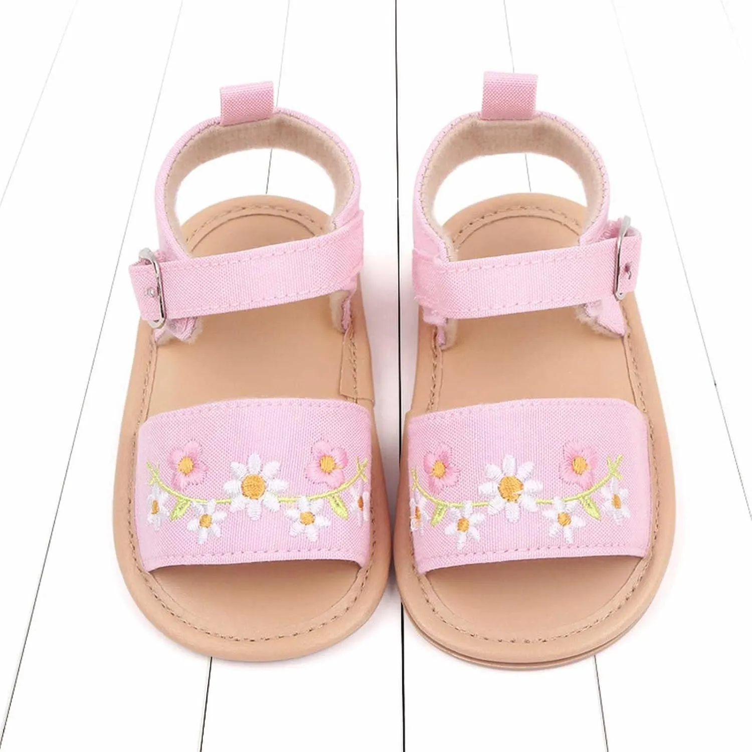 Toddler Baby Girls' Walking Shoes Shoes Soft Soled Continuously Empty Embroidered Baby Shoes Breathable Running Sandal