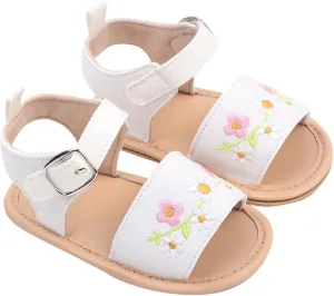 Toddler Baby Girls' Walking Shoes Shoes Soft Soled Continuously Empty Embroidered Baby Shoes Breathable Running Sandal