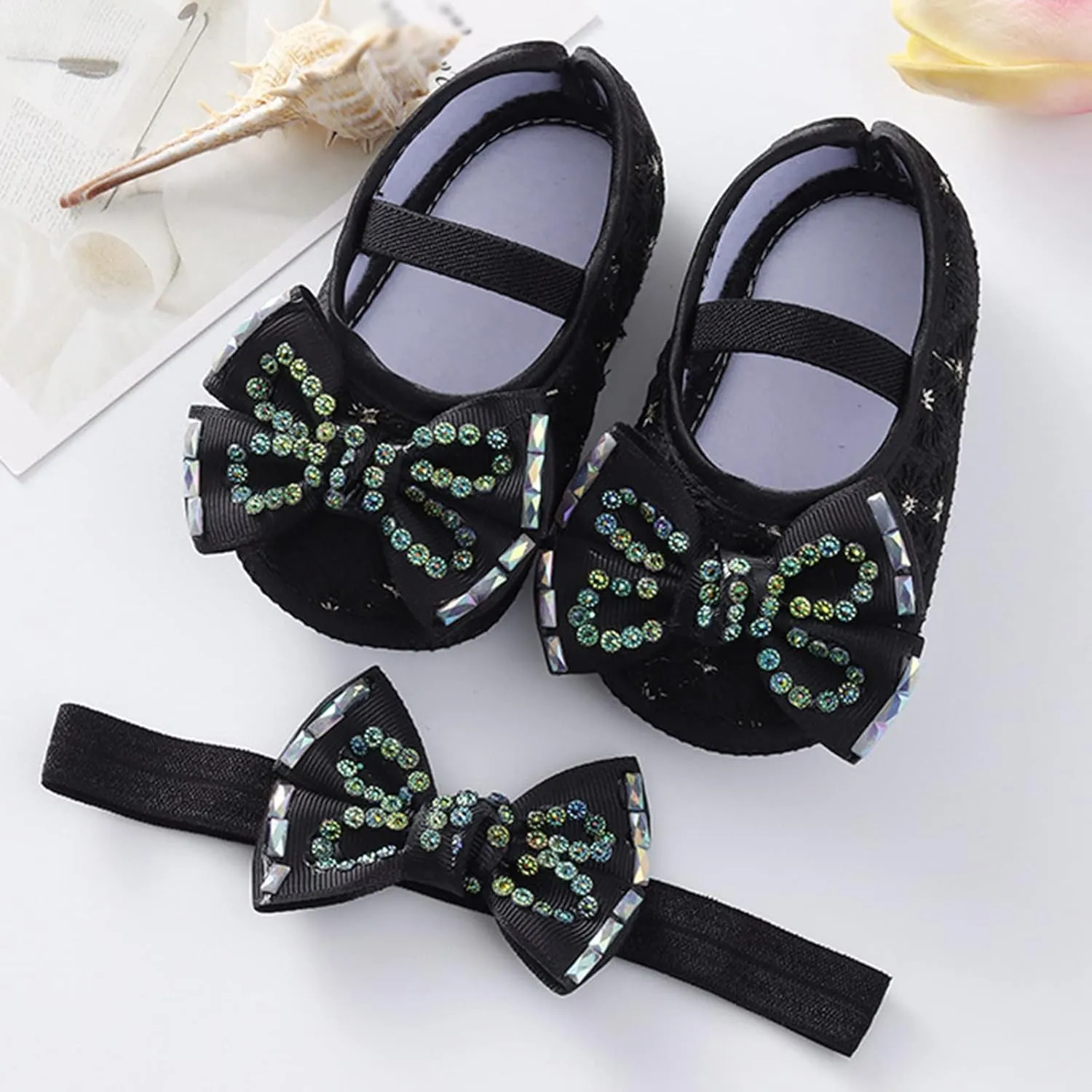 Toddler Baby Shoes Girl Boy Baby Shoes Fashion Soft Sole Toddler Shoes Pearl Dress Flower Princess First WaIker