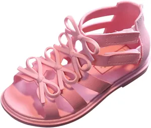 Toddler Boys Girls Sandals Shoes Baby Kids Children Cute Candy Slip On Hollow Out Non-Slip Soft Sole Beach Shoes U-387 Pink 11.5