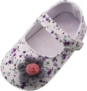 Toddler Casual Shoes Soft Flowers Printing Single Girls Prewalker Sole Baby Shoes Applique Baby Shoes Baby Sneakers
