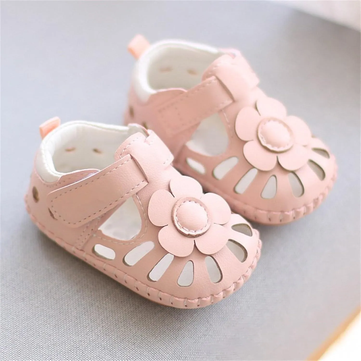 toddler dress sandal Breathable Shoes Flower Baby Soft Shoe Cover 0 To 18 Months