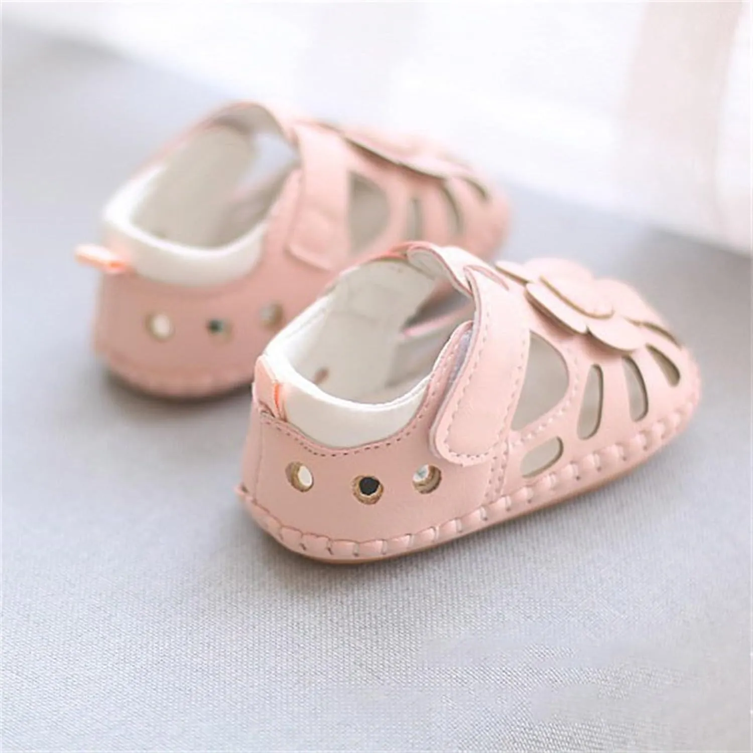 toddler dress sandal Breathable Shoes Flower Baby Soft Shoe Cover 0 To 18 Months