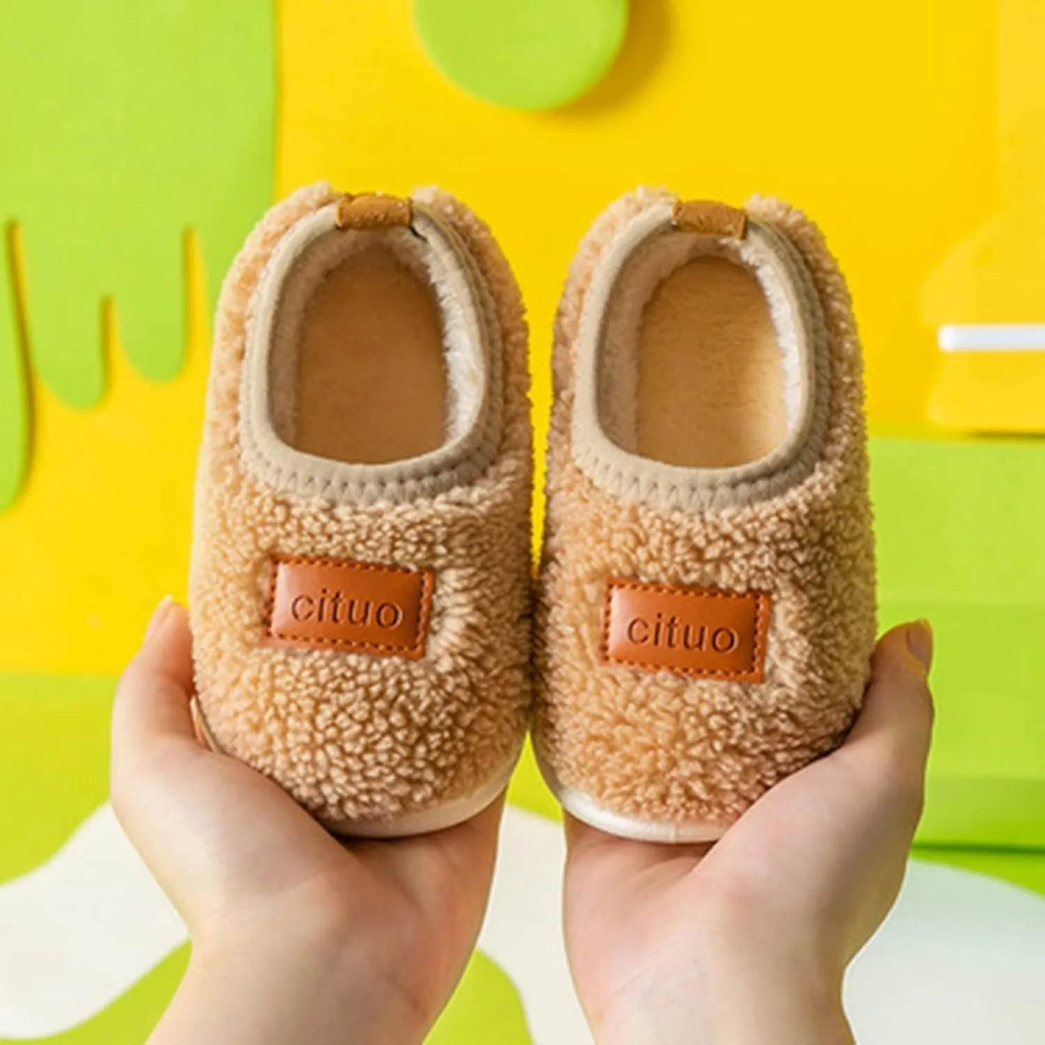 Toddler Girl Cute Shoes Childrens Girl Cotton Shoes Solid Color Fashion Soft Sole Winter Soft Bottom Walking Shoes