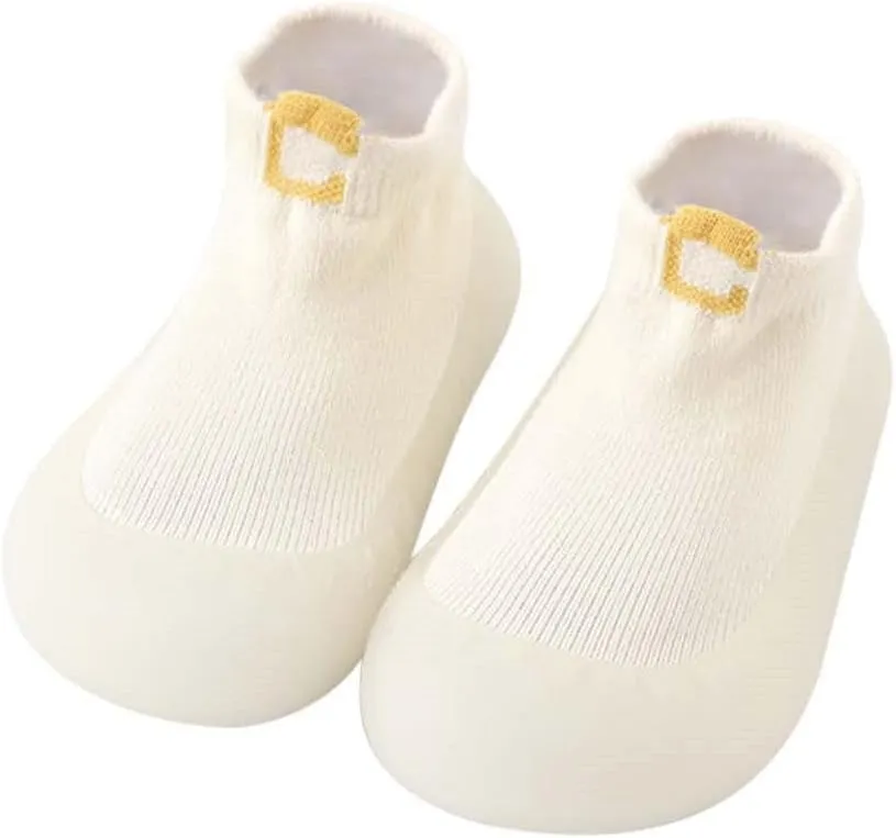 Toddler Girls Boys Barefoot Sock Shoes Breathable Soft House Slippers Baby Rubber Sole Indoor Walking Sneakers