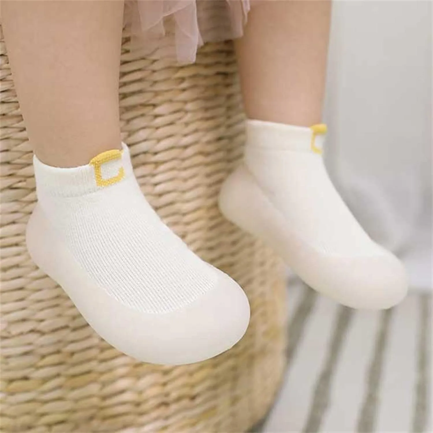Toddler Girls Boys Barefoot Sock Shoes Breathable Soft House Slippers Baby Rubber Sole Indoor Walking Sneakers
