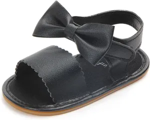 Toddler Girls Sandals Infant Summer Soft Solid Baby Anti Slip Bow Girls Shoes Crib Baby Shoes Kids Sandals