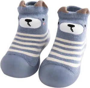 Toddler House Slippers Boys Kids Toddler Baby Boys Girls Solid Warm Knit Soft Sole Rubber Shoe Slipper Boys Owl Slippers