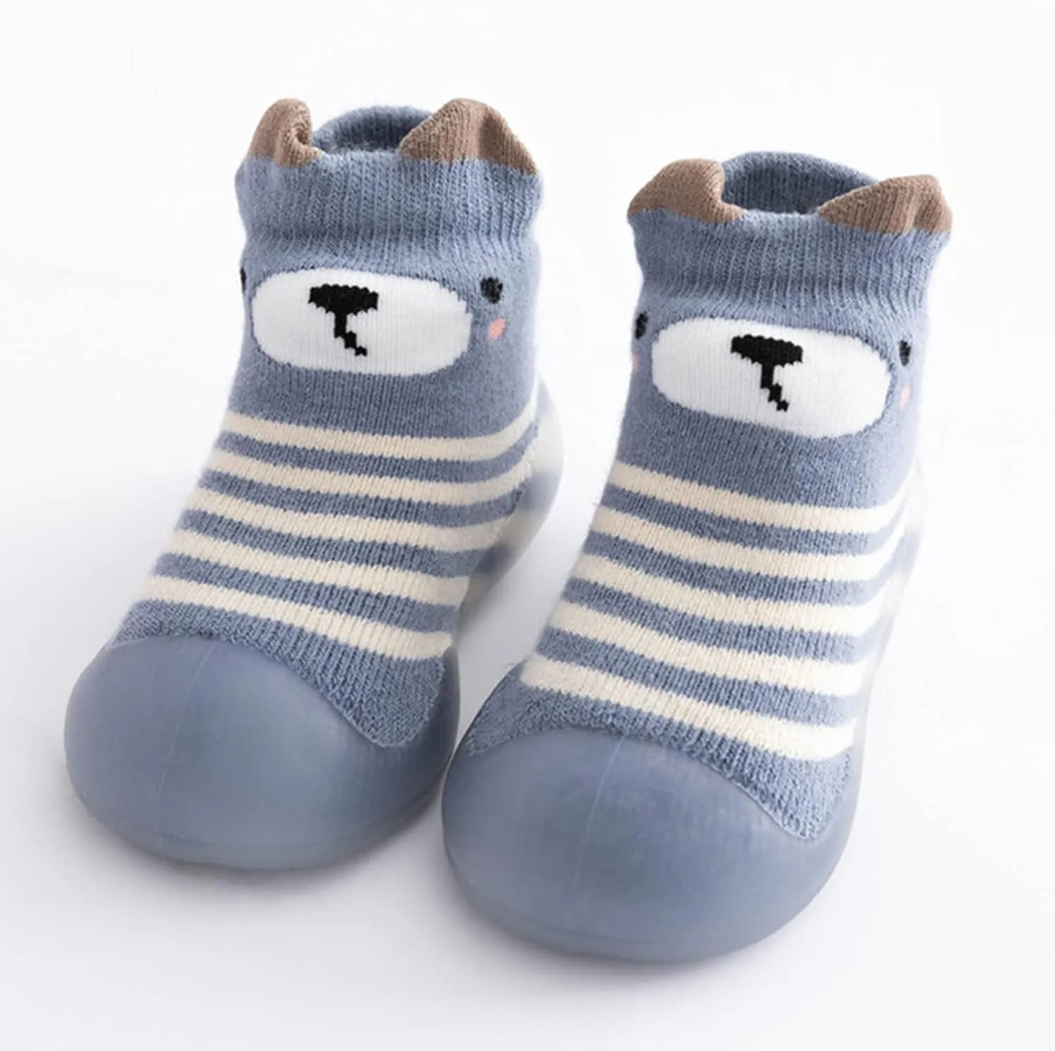 Toddler House Slippers Boys Kids Toddler Baby Boys Girls Solid Warm Knit Soft Sole Rubber Shoe Slipper Boys Owl Slippers