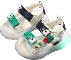 Toddler Kids Baby Girls Boys Sandals Girls Shoes Soft Sole Colorful Bright Light Baotou Sandals Non Toddler Boys