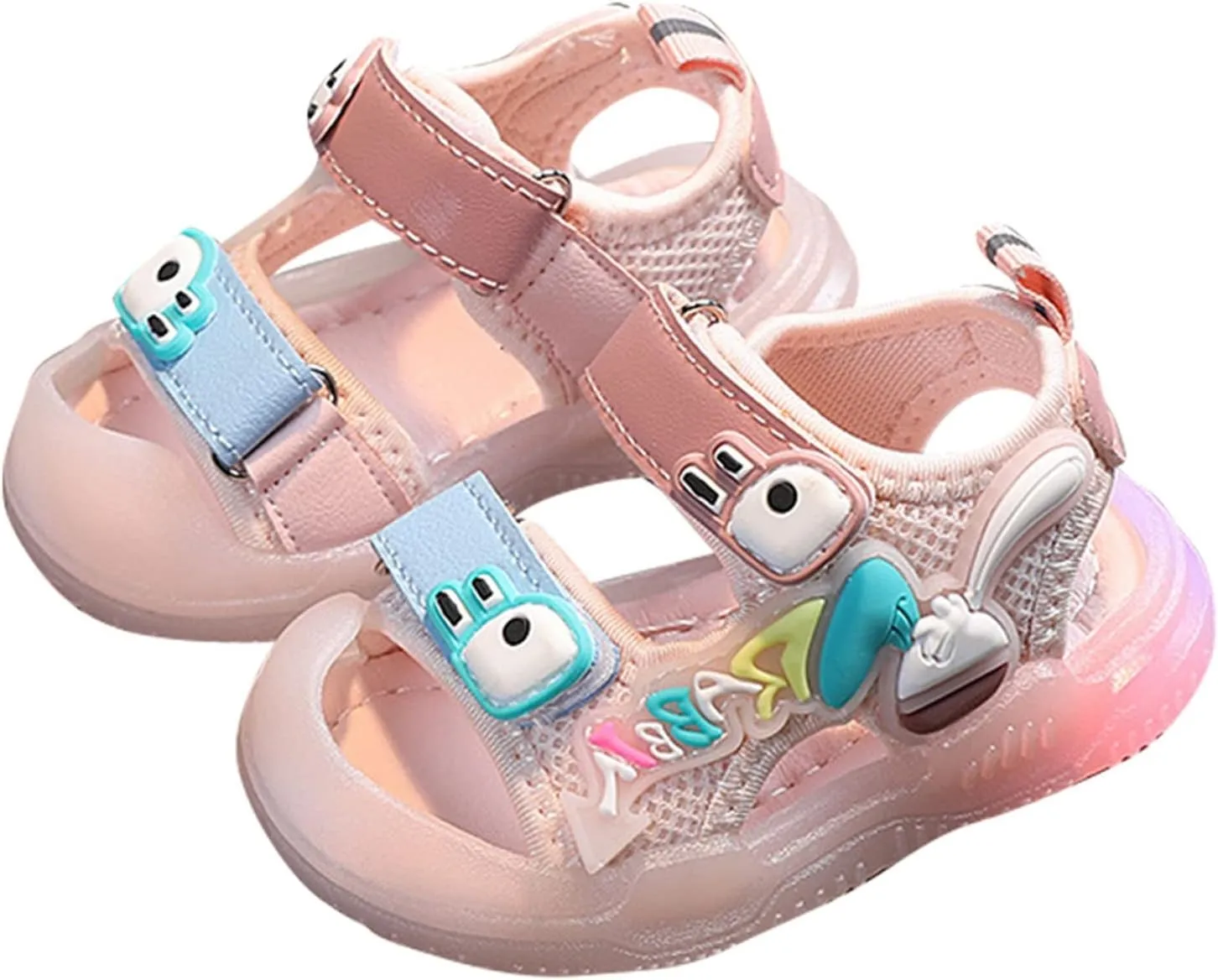 Toddler Kids Baby Girls Boys Sandals Girls Shoes Soft Sole Colorful Bright Light Baotou Sandals Non Toddler Boys