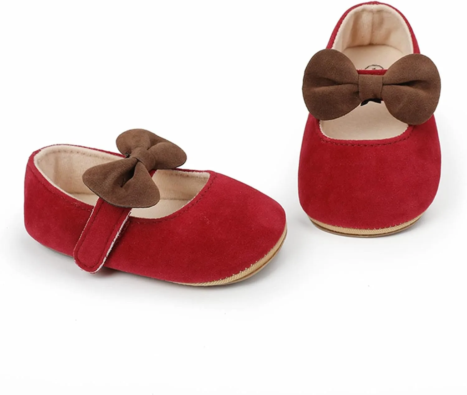 Toddler Kids Infant Girls Soild Bowknot Princress Shoes Soft Sole The Floor Barefoot Non Led Kids Shoes for Girls