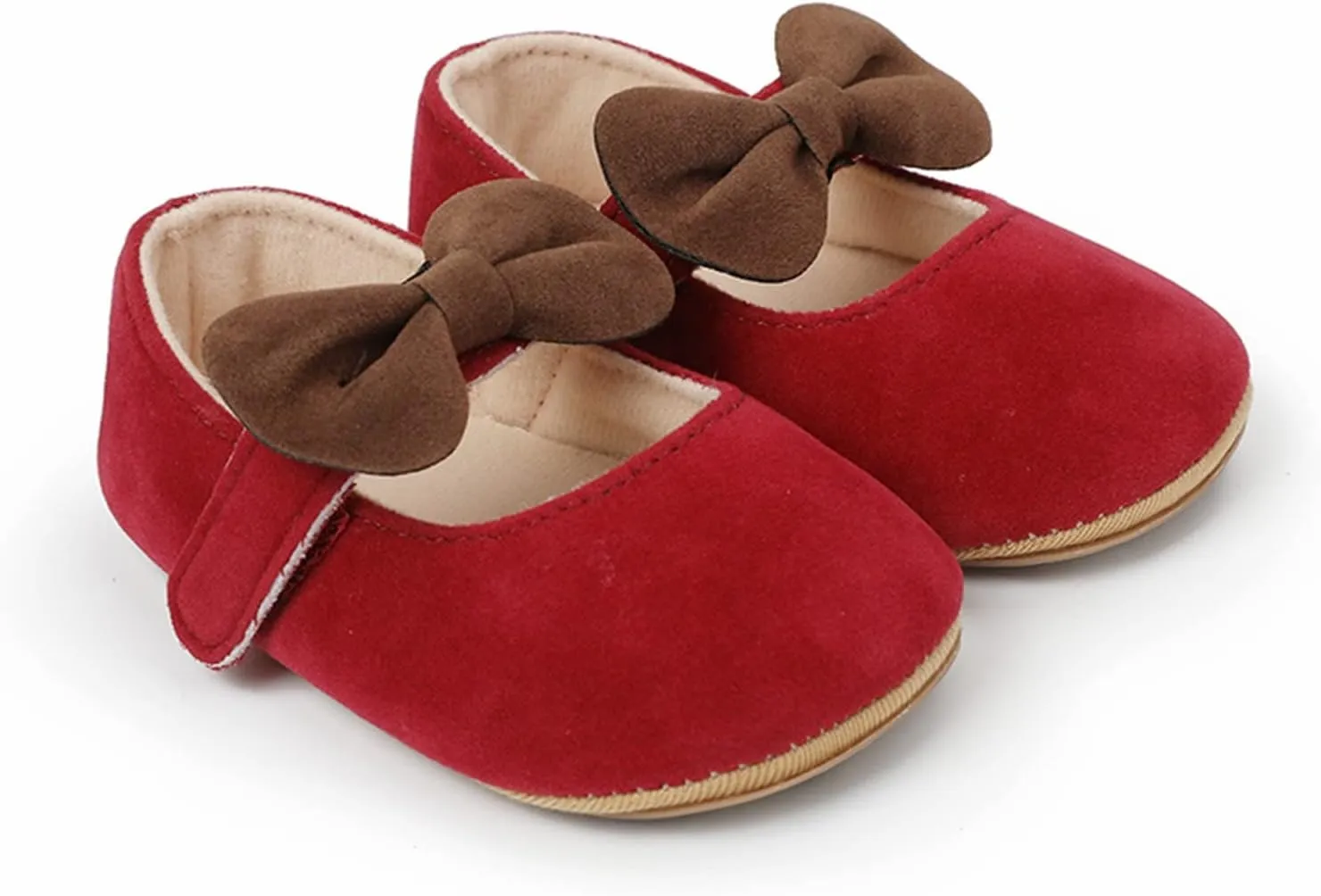 Toddler Kids Infant Girls Soild Bowknot Princress Shoes Soft Sole The Floor Barefoot Non Led Kids Shoes for Girls