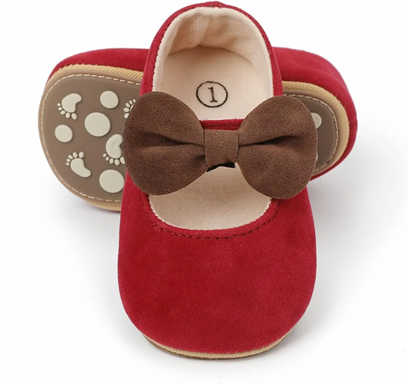 Toddler Kids Infant Girls Soild Bowknot Princress Shoes Soft Sole The Floor Barefoot Non Led Kids Shoes for Girls