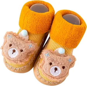 Toddler Shoes Size 3 Girls Autumn and Winter Comfortable Baby Toddler Shoes Cute Cartoon Pattern Rabbit Bear Carrot Children Cotton Warm Breathable Floor Breathable Baby Shoe