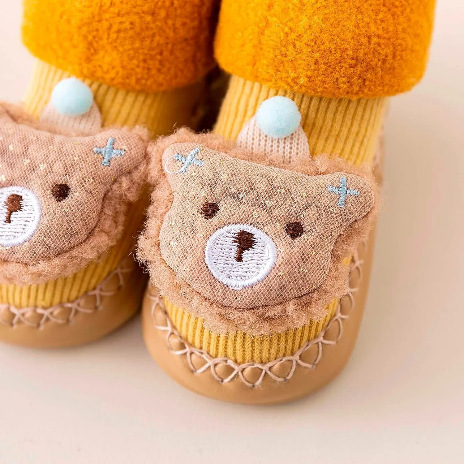 Toddler Shoes Size 3 Girls Autumn and Winter Comfortable Baby Toddler Shoes Cute Cartoon Pattern Rabbit Bear Carrot Children Cotton Warm Breathable Floor Breathable Baby Shoe