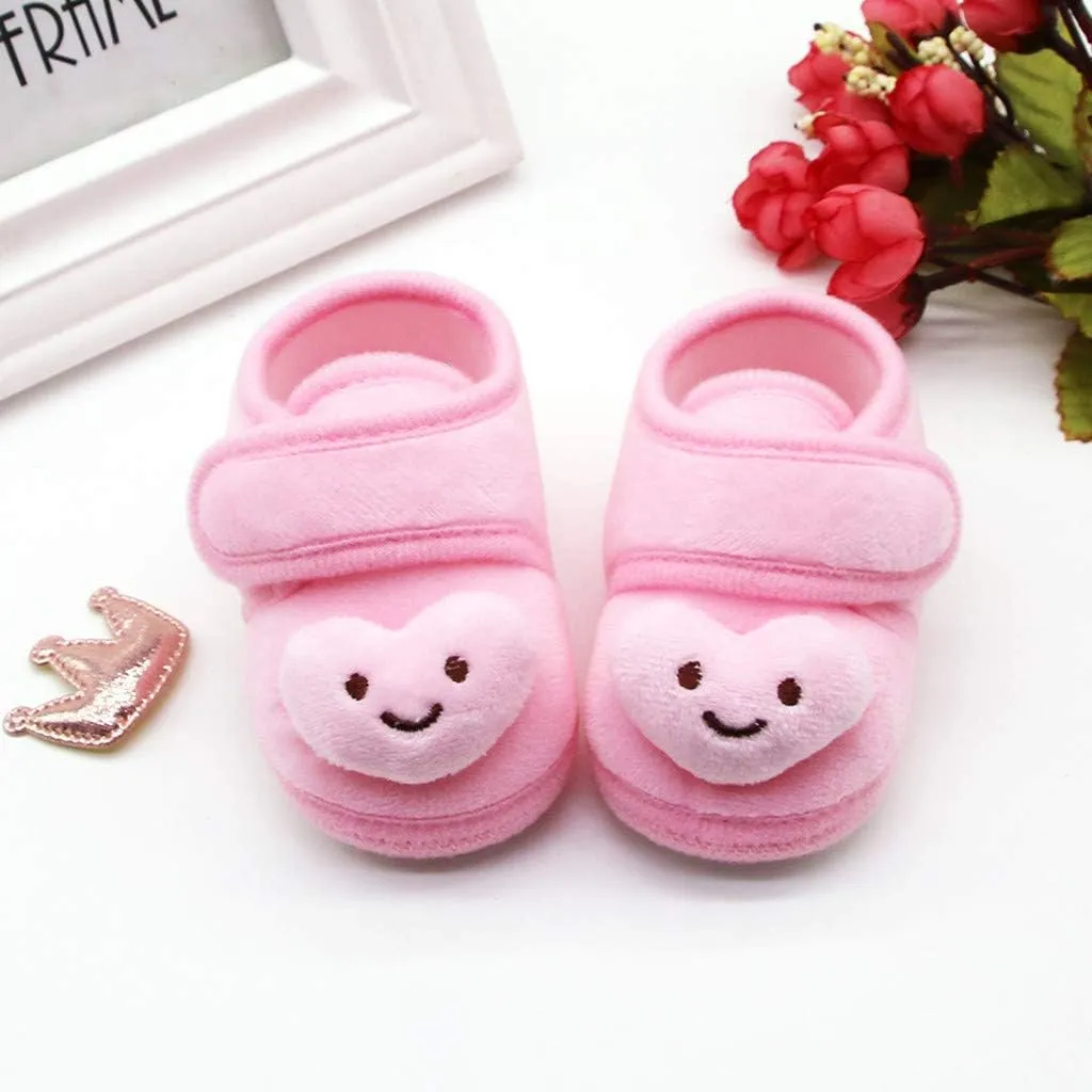Toddler Size 6 Shoe Stars Girls Soft Sole Infant Boots Baby Shoes Warm Winter Plush Shoes Girl Shows Size 9