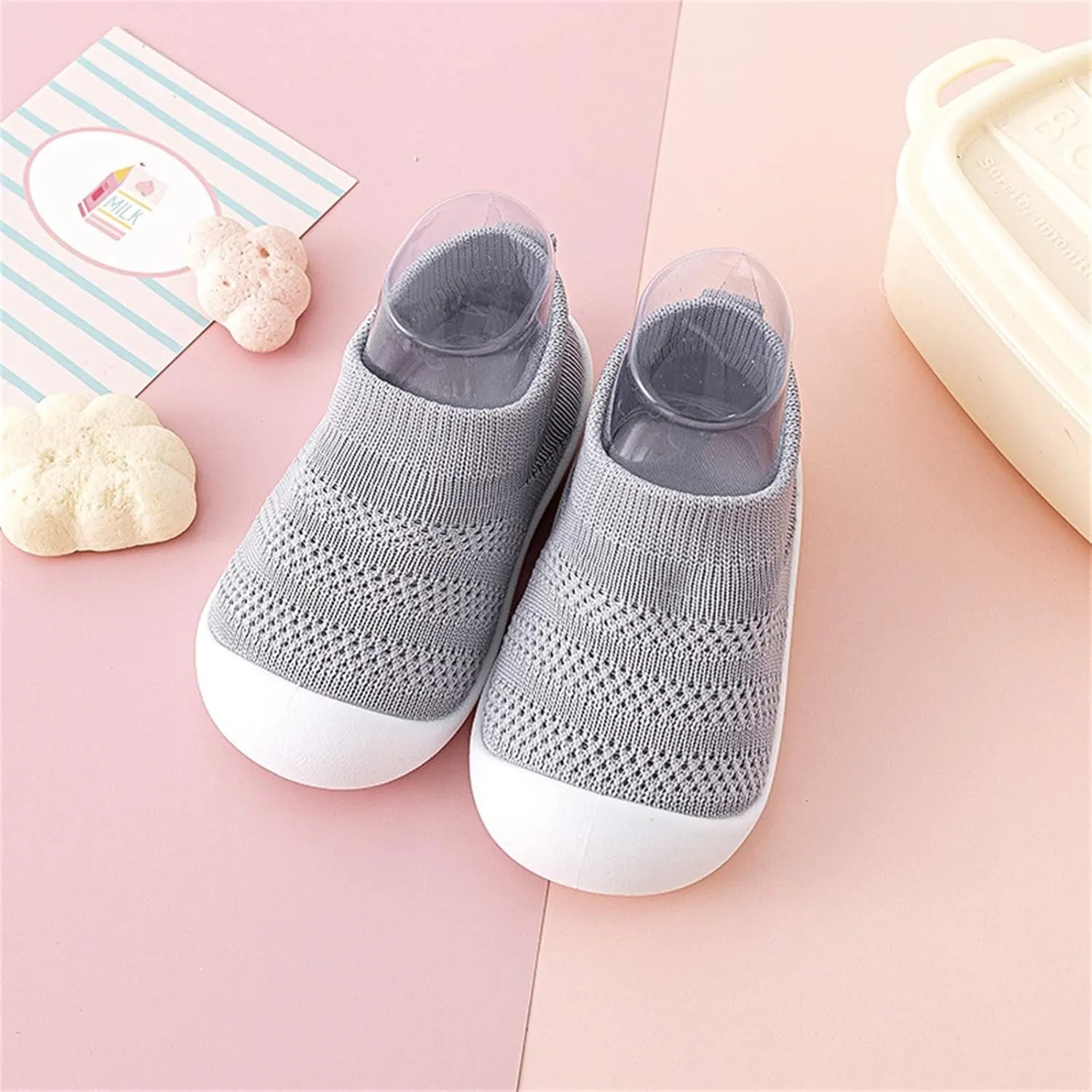 Toddler Sock Shoes Baby Walking Mesh Breathable Shoes Infant Slippers Boys & Girls Non-Slip First Walkers Sneakers