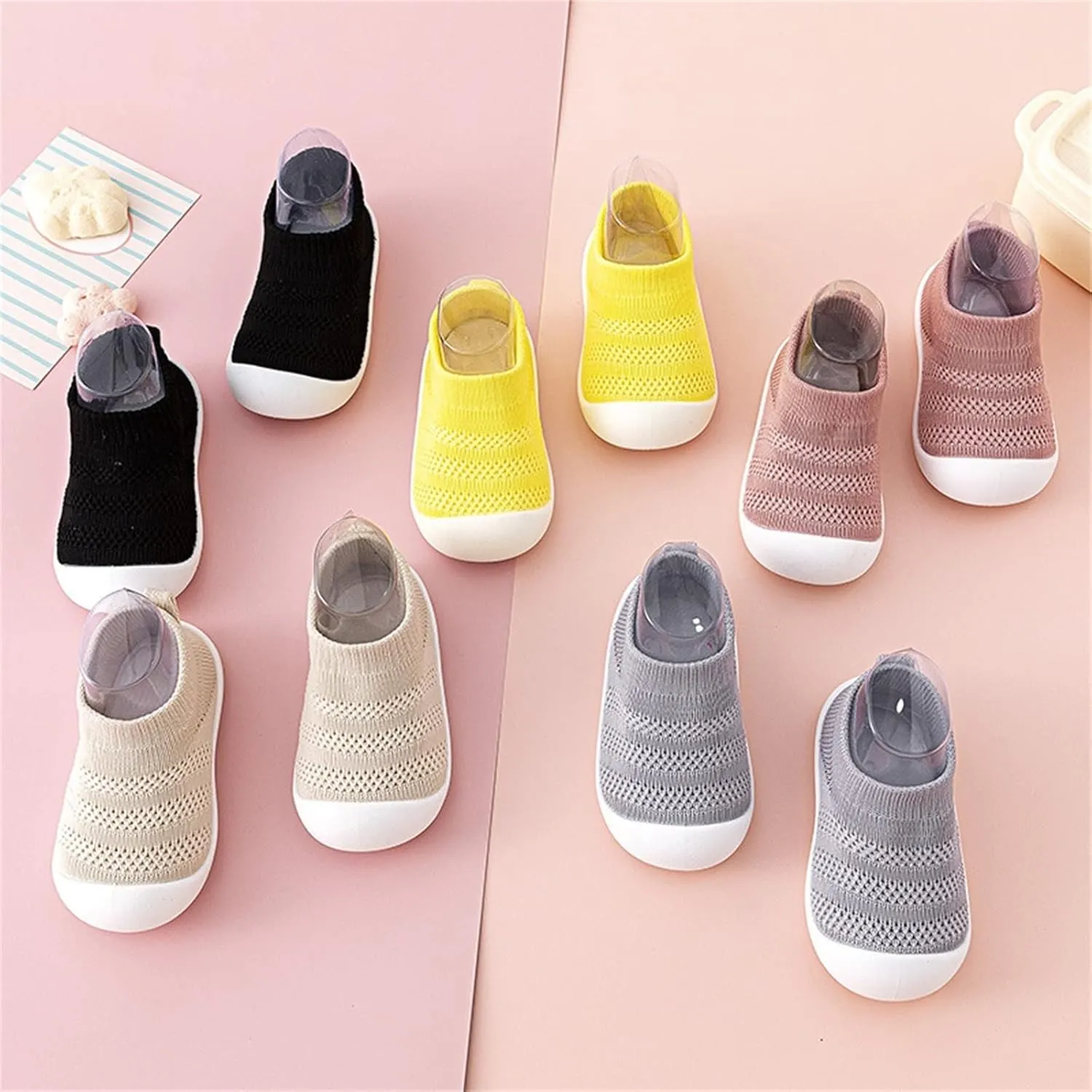 Toddler Sock Shoes Baby Walking Mesh Breathable Shoes Infant Slippers Boys & Girls Non-Slip First Walkers Sneakers