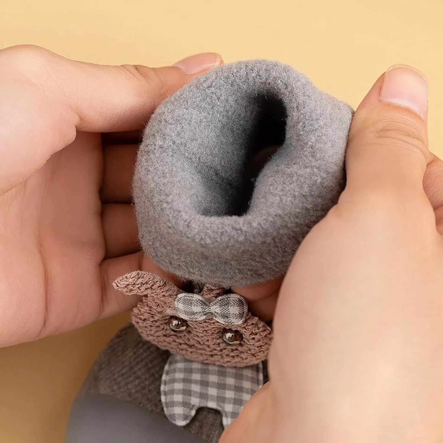 Toddler Sock Shoes Non Slip Rubber Sole Sneakers Infant Fuzzy Bootie Prewalker Slipper Socks Walking Shoes for Baby