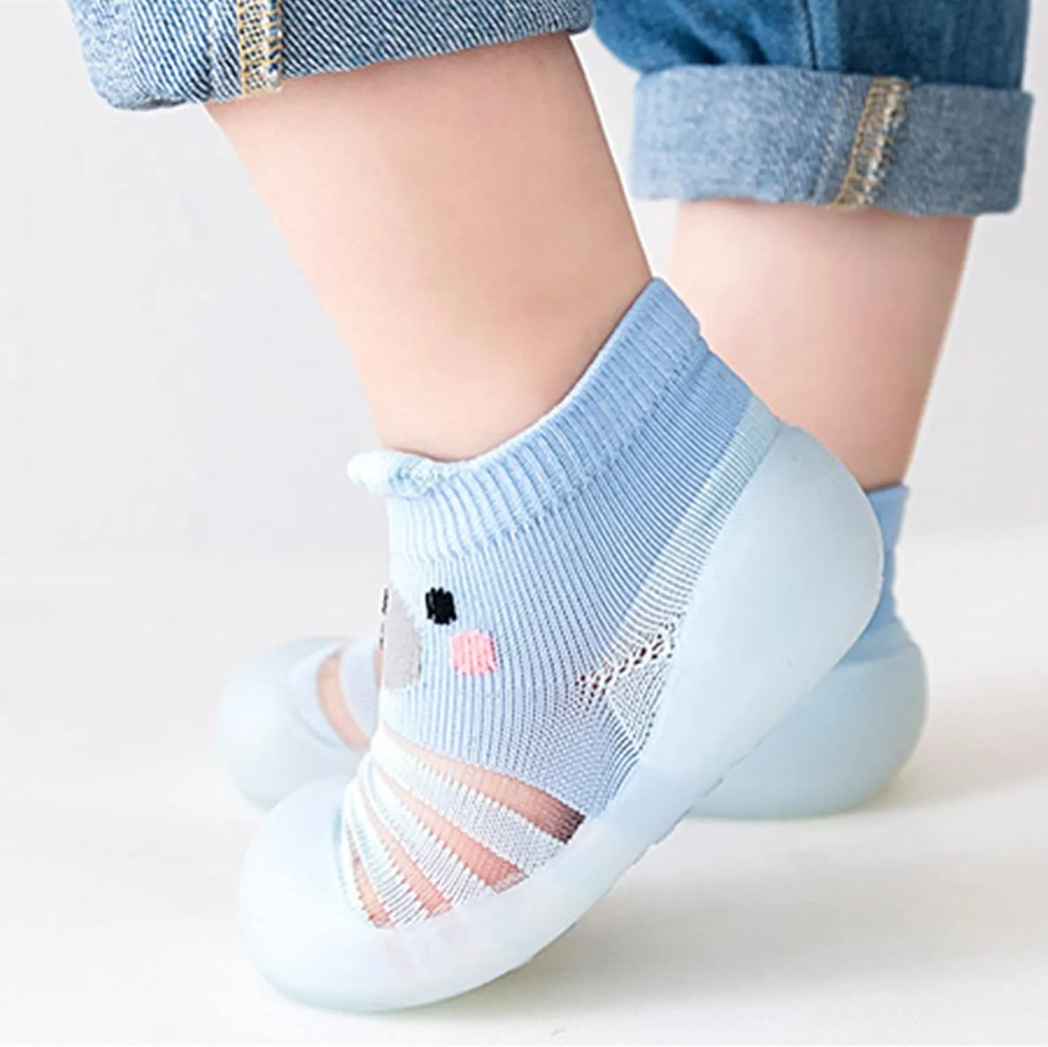 Toddler Sock Shoes,Infant Boys Girls Animal Prints Cartoon Socks Shoes Mesh The Floor Socks Non Slip Prewalker Shoes