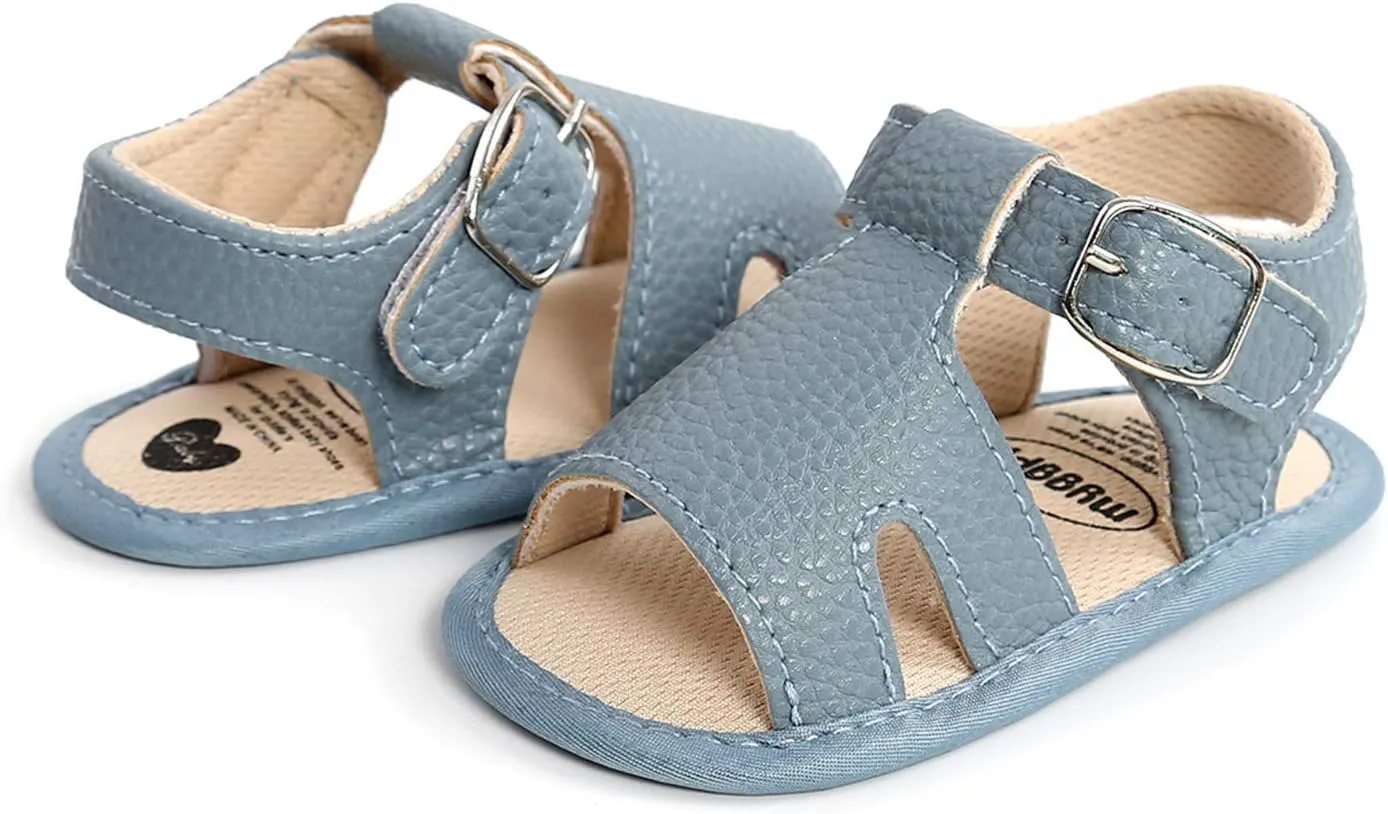 Toddler Summer Spring Shoes Soft Sole Walking Boys Prewalker Sandals Baby Flat Rubber Girls Shoes Non-Slip Shoes