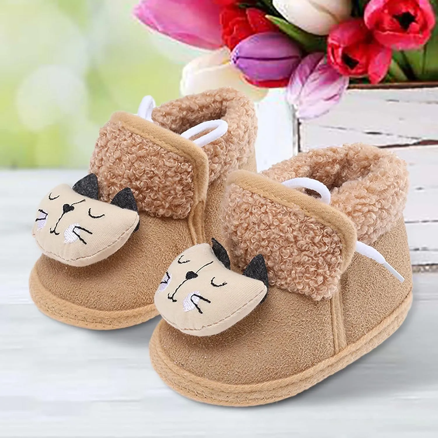 Toddler Walking Shoes Baby Girls Boys Warm Shoes Soft Sole Booties Snow Boots Infant Comfortable Shoes