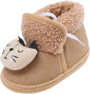 Toddler Walking Shoes Baby Girls Boys Warm Shoes Soft Sole Booties Snow Boots Infant Comfortable Shoes