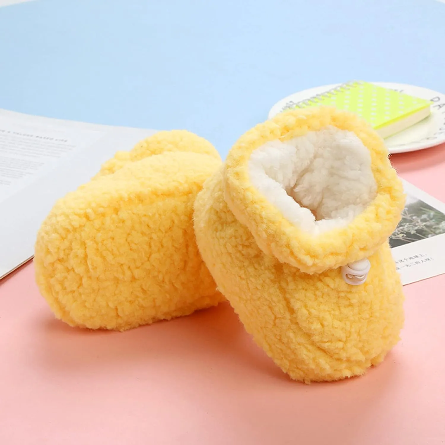 Toddler Winter Plush Thickened Baby Shoes Soft Sole Warm Girls Socks Cotton Shoes for Babys Slip on for Boys