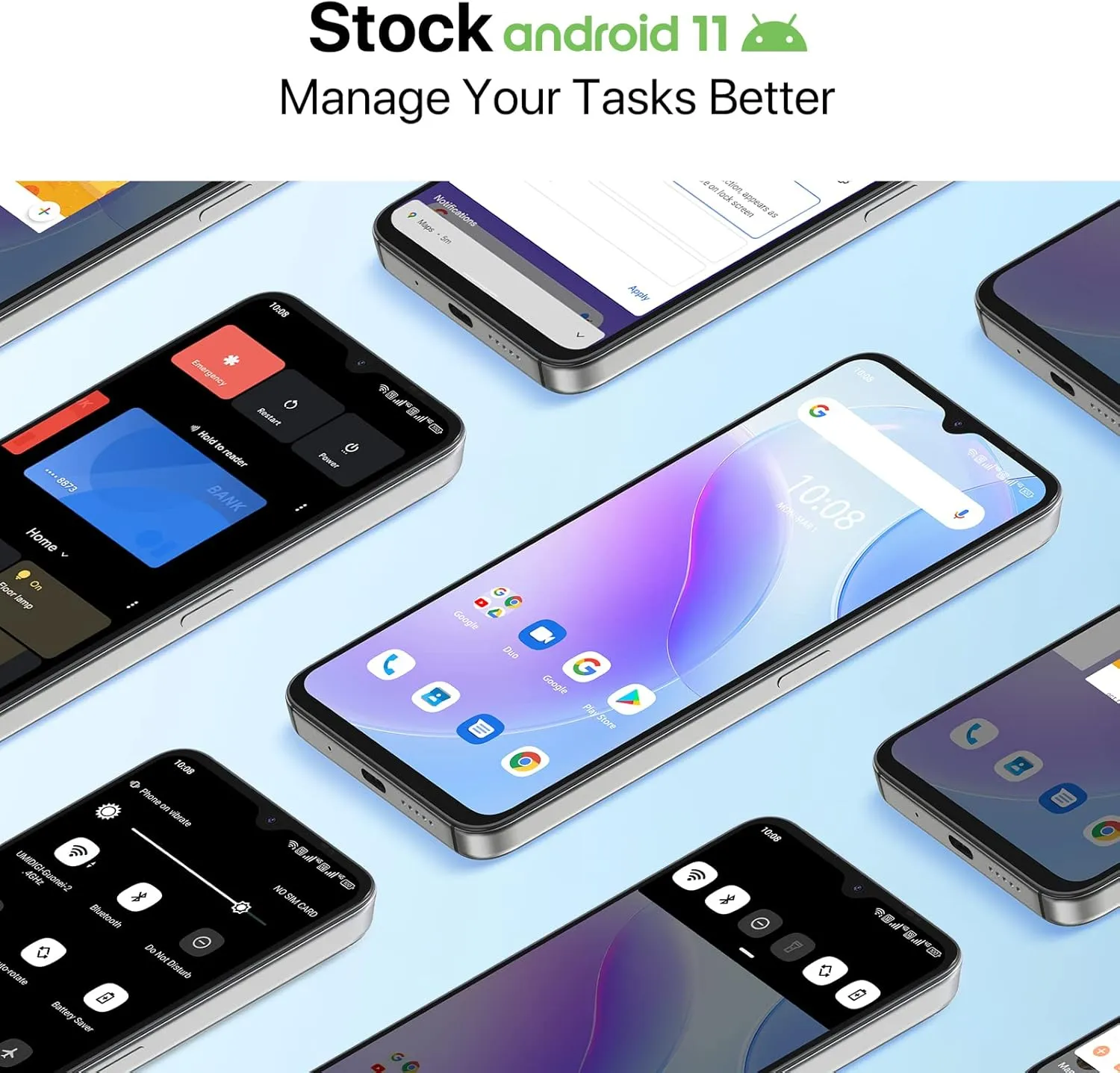 UMIDIGI A11S Unlocked Cell Phone, 6.53" FHD Full View Screen, 5150mAh Battery Android 11 Smartphone with Dual SIM (4G LTE)4G 32G