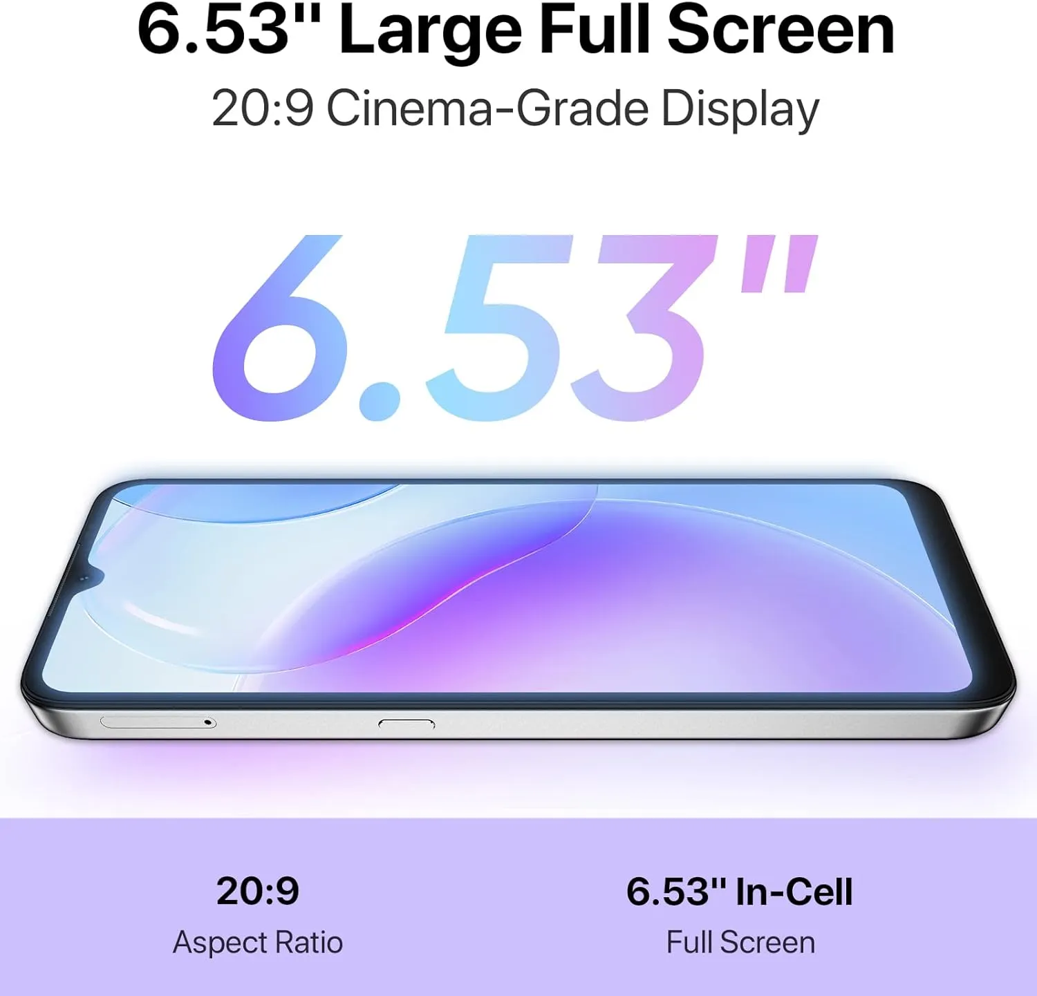 UMIDIGI A11S Unlocked Cell Phone, 6.53" FHD Full View Screen, 5150mAh Battery Android 11 Smartphone with Dual SIM (4G LTE)4G 32G