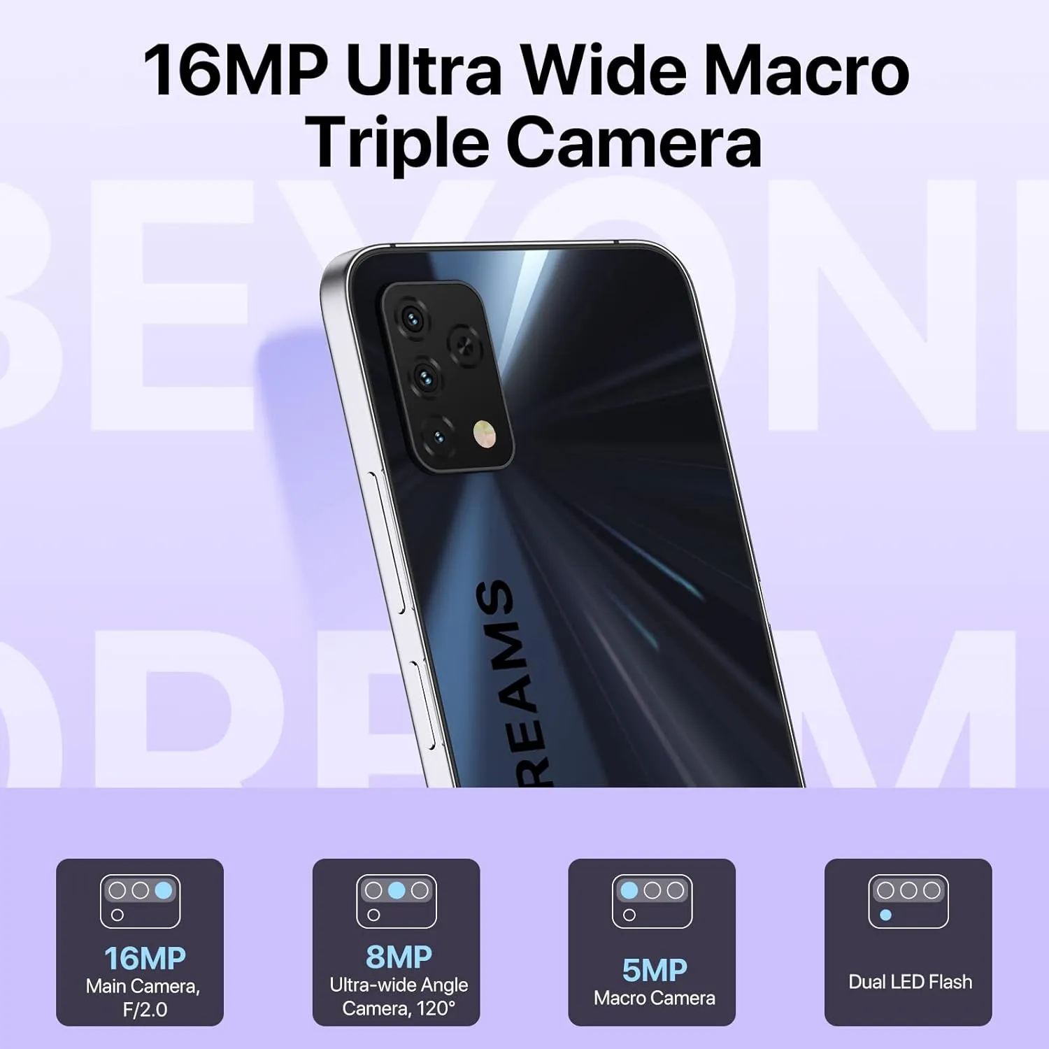 UMIDIGI A11S Unlocked Cell Phone, 6.53" FHD Full View Screen, 5150mAh Battery Android 11 Smartphone with Dual SIM (4G LTE)