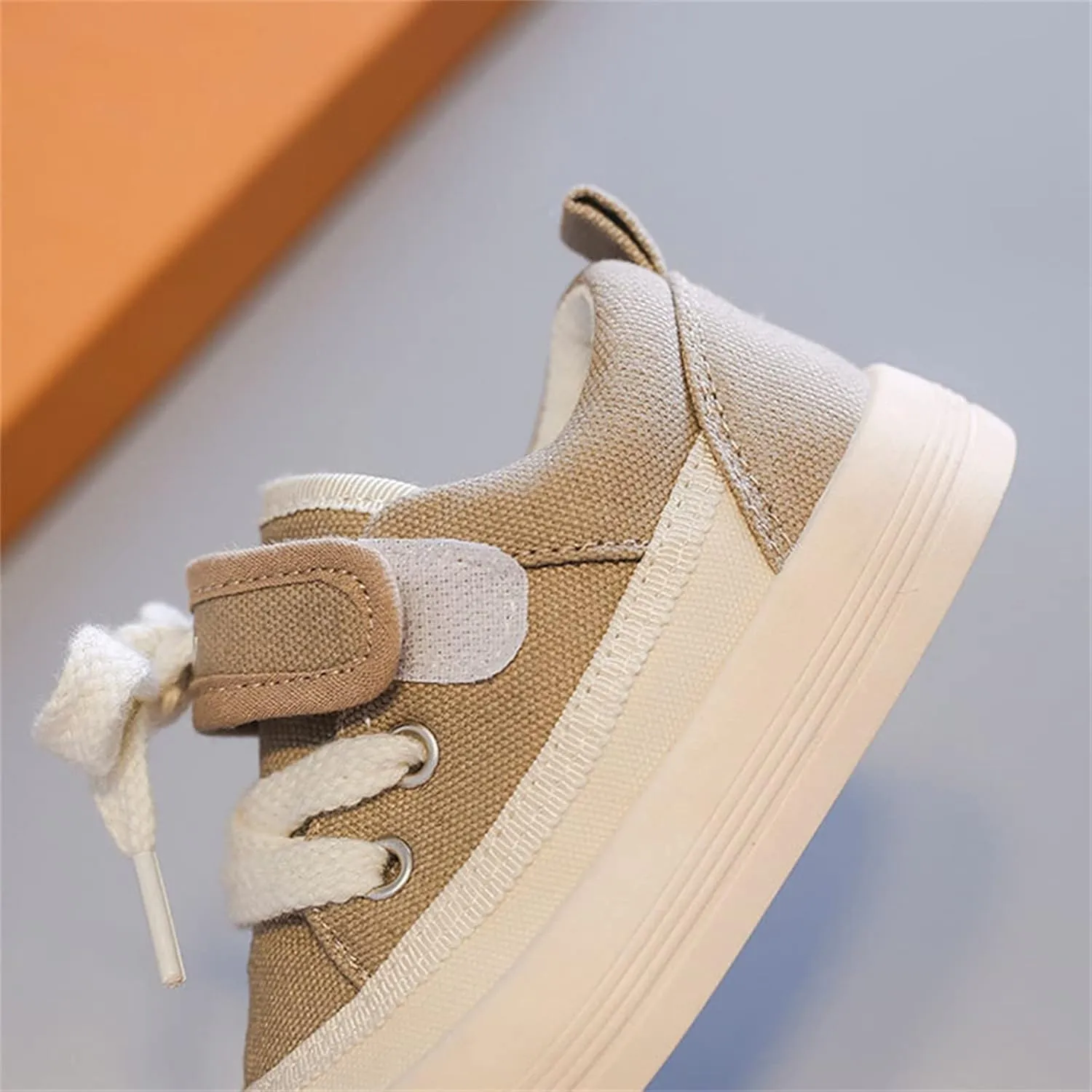 Unisex Baby Boy Girl Low Top Canvas Sneaker Soft Sole Infant Lace up Shoe Toddler Slip-On Cute Casual Running Shoes