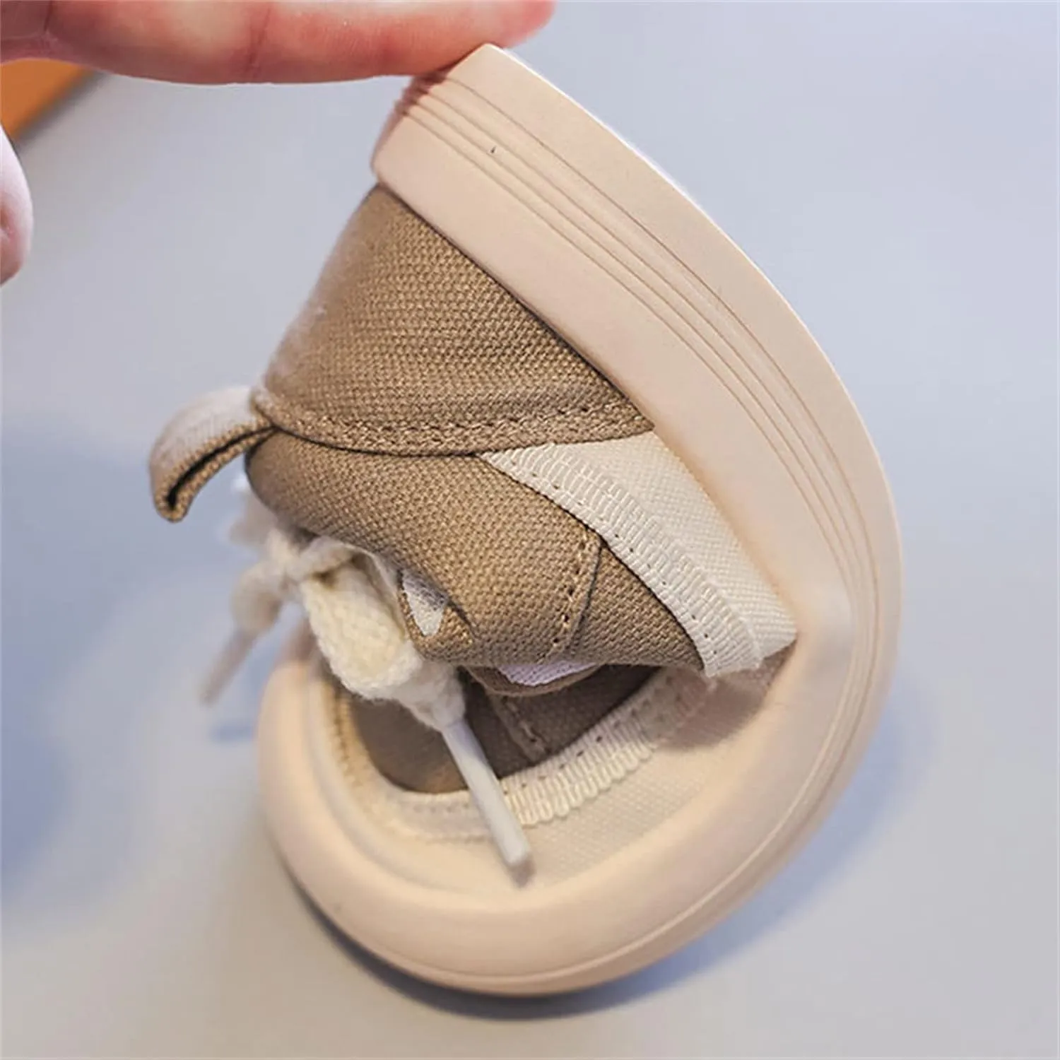 Unisex Baby Boy Girl Low Top Canvas Sneaker Soft Sole Infant Lace up Shoe Toddler Slip-On Cute Casual Running Shoes