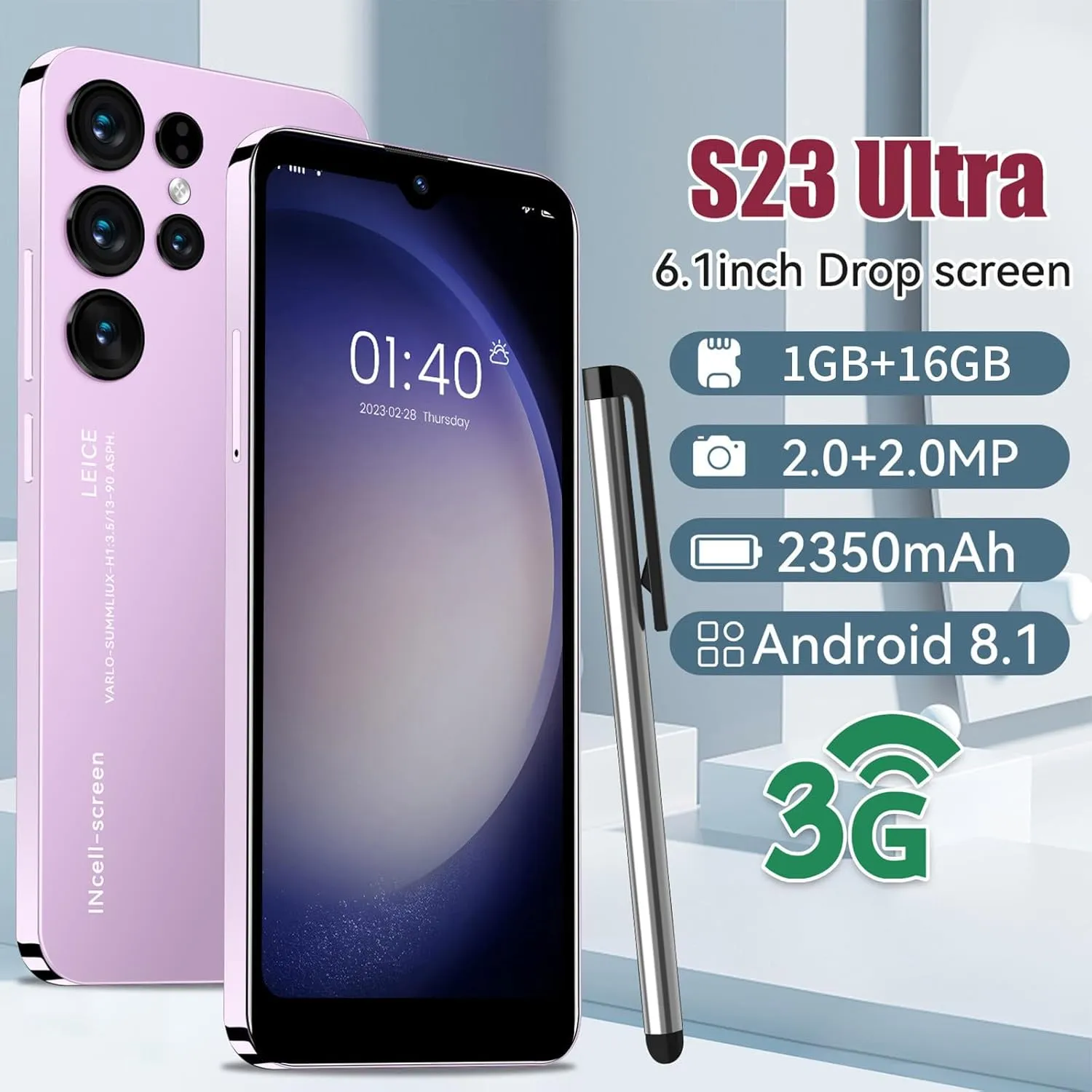 Unlocked Android Phones 2024, 6.1 inch Unlocked Smartphones Android 1 16G Phones Dual Sim, 2350mAh Smart Phone Mobile Phone Cheap Unlocked Android Smartphones Cellphone