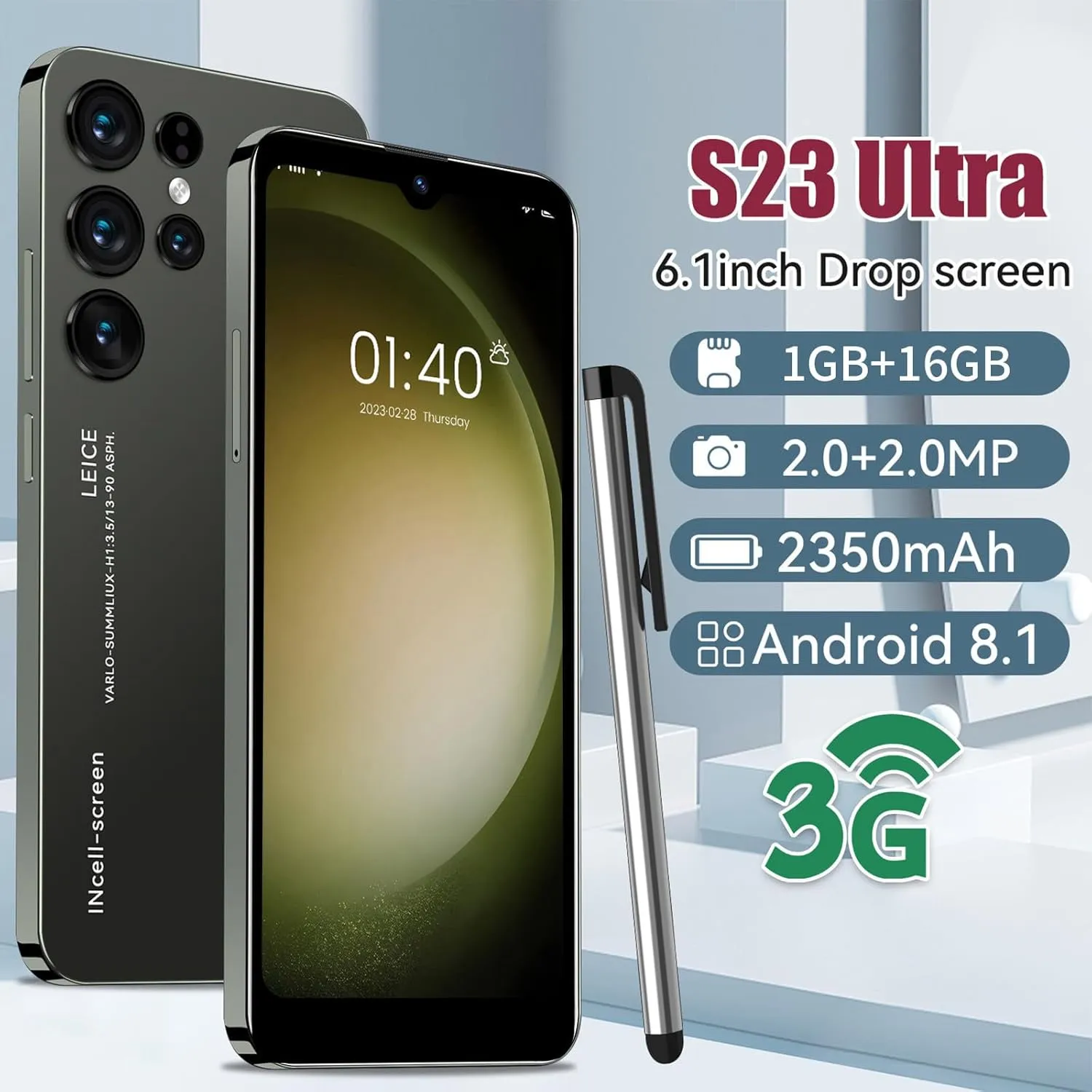 Unlocked Android Phones 2024, 6.1 inch Unlocked Smartphones Android 1 16G Phones Dual Sim, 2350mAh Smart Phone Mobile Phone Cheap Unlocked Android Smartphones Cellphone