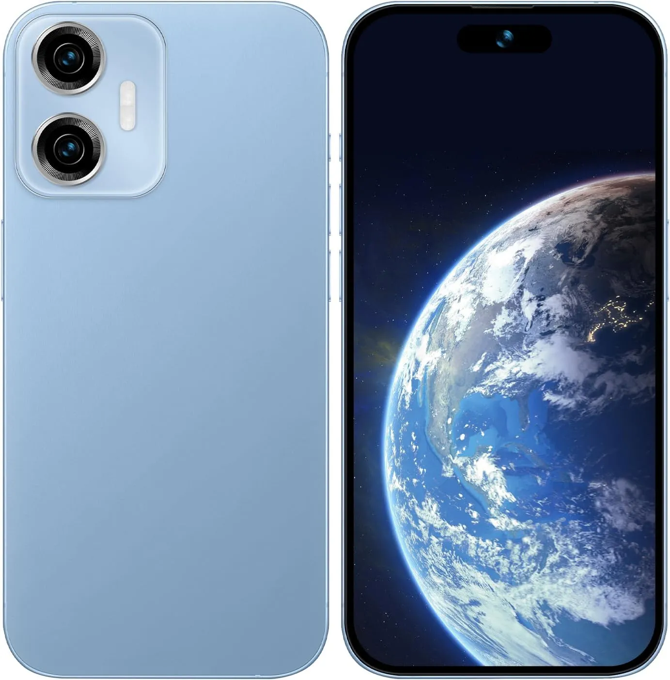 Unlocked Android Phones, A16 Plus Smartphones, 6800mAh 8 256GB, Ultra-Slim 6.7" Screen Mobile Phones, Android 13 NFC AGPS, 48MP 5G Dual SIM Unlocked Cell Phone (Blue)
