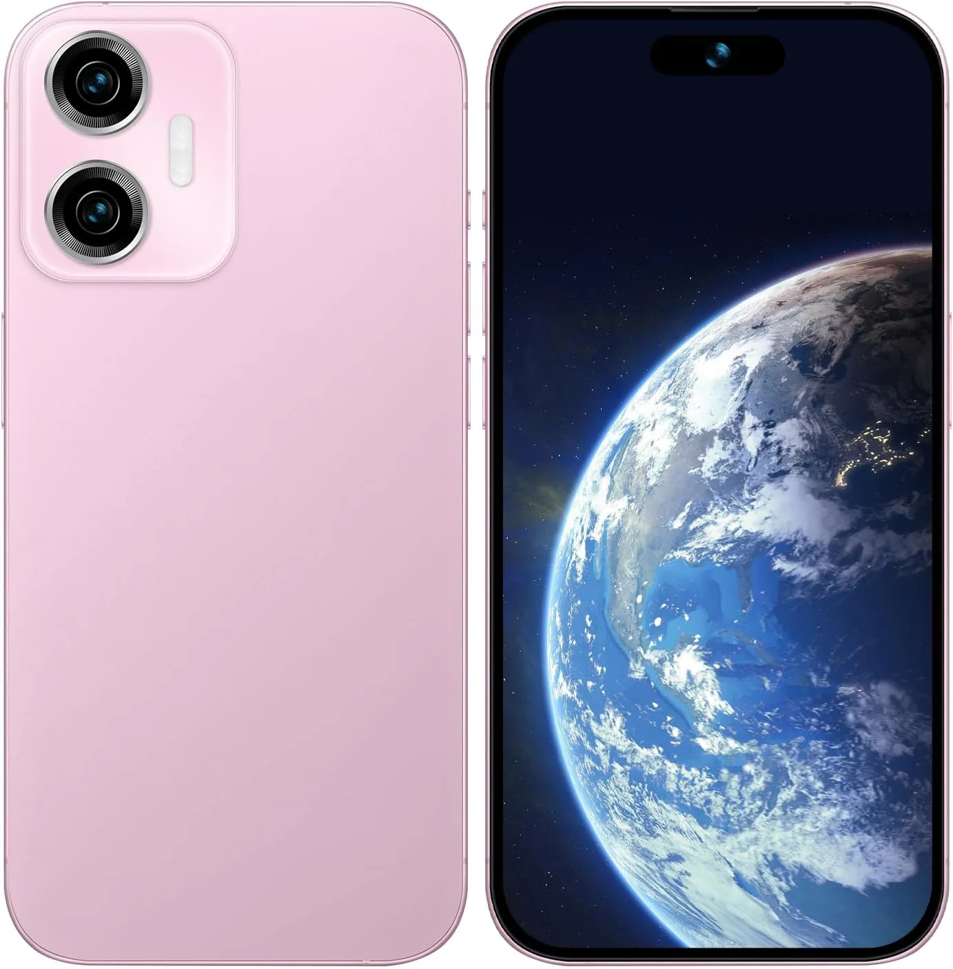 Unlocked Android Phones, A16 Plus Smartphones, 6800mAh 8 256GB, Ultra-Slim 6.7" Screen Mobile Phones, Android 13 NFC AGPS, 48MP 5G Dual SIM Unlocked Cell Phone (Pink)