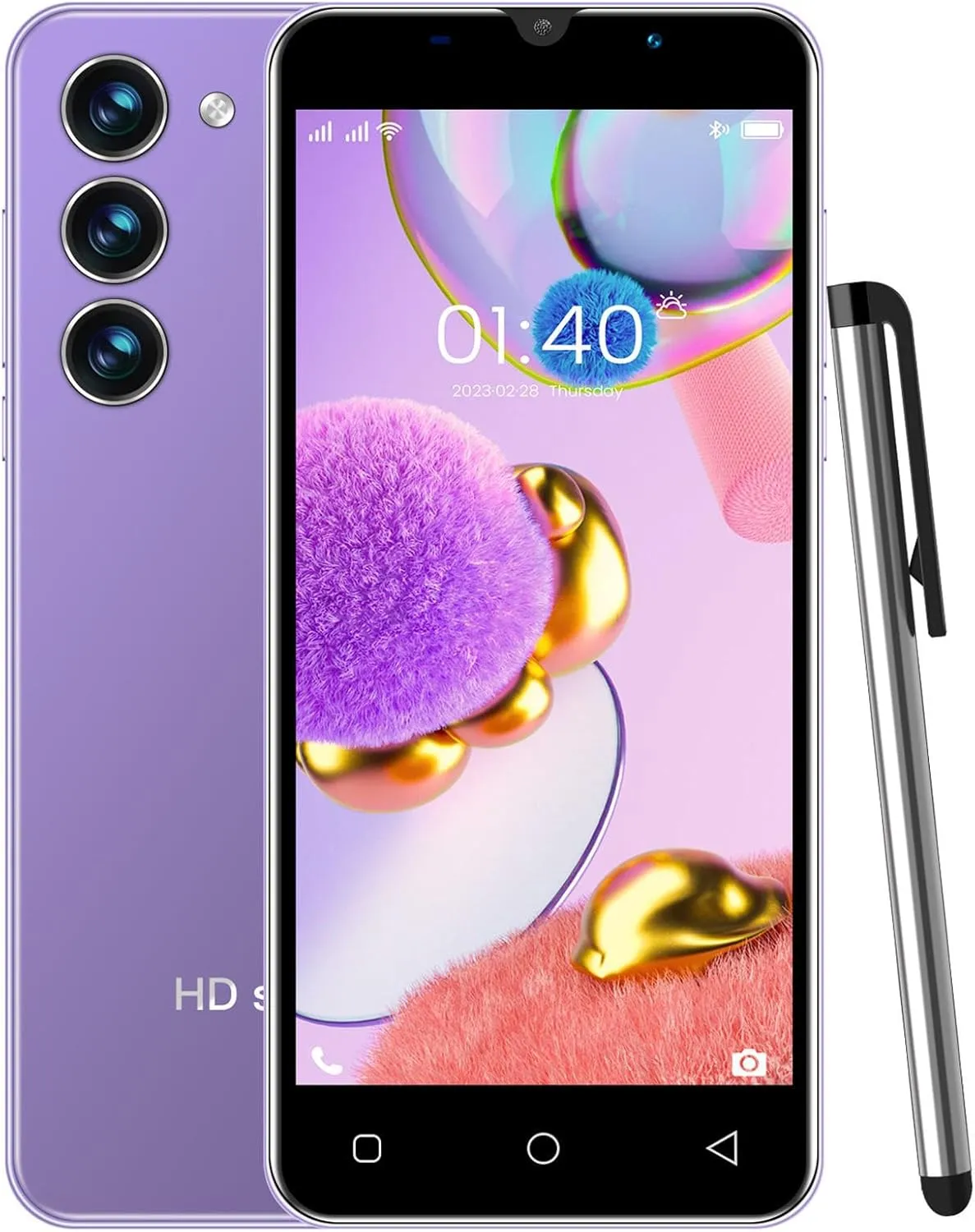 Unlocked Android Phones Clearance, Android 8.1 Unlocked Cell Phones 512MB 4G Smart Phone 5.0 inch Mobile Phone 1500mAh Cellphone Cheap Unlocked Android Smartphones (Pink)