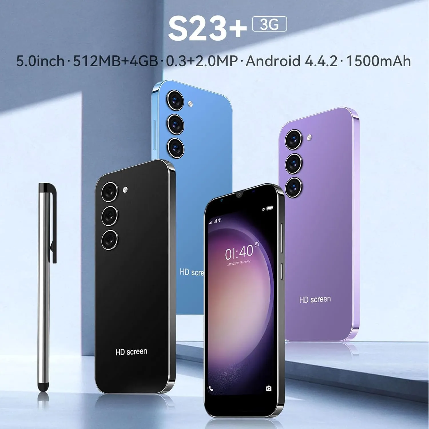 Unlocked Android Phones Clearance, Android 8.1 Unlocked Cell Phones 512MB 4G Smart Phone 5.0 inch Mobile Phone 1500mAh Cellphone Cheap Unlocked Android Smartphones (Pink)
