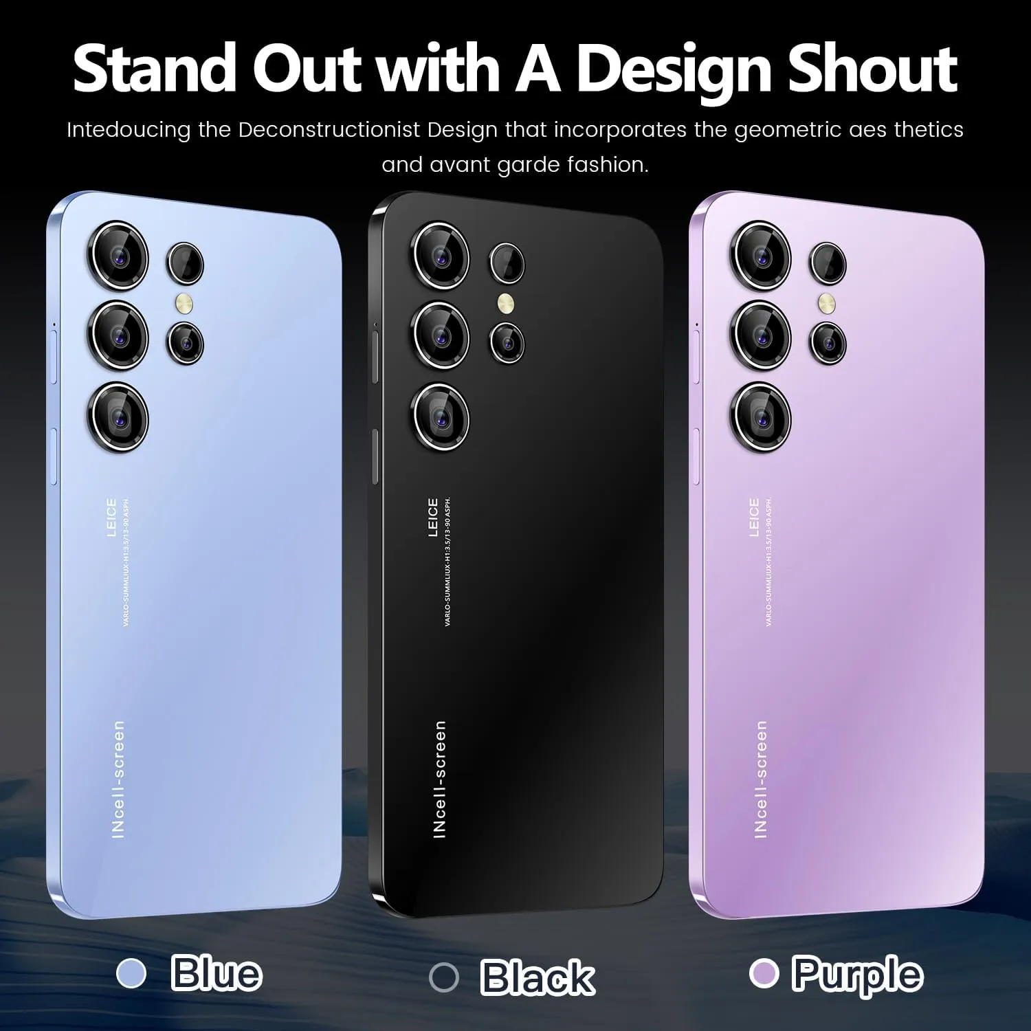 Unlocked Android Smartphone SM24 Ultra 5G Network Dual SIM Cellphone 6.5 inch Screen, 4000mAh, 4GB RAM and 128GB ROM (Blue)