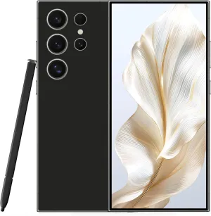 Unlocked Cell Phone C24 Ultra, Android 14 Smartphone, 12GB 512GB, 6800mAh Battery, 48MP 108MP Camera Mobile Phone, 3040 * 1440 HD, 6.7'' Screen Cell Phone,5G Phone, Built in Pen, Dual SIM (Black)