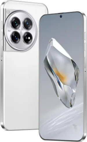 Unlocked Cell Phones, 8GB 256GB Unlocked Dual-SIM Android Smart Phone, 6.8" LCD Display | 6800 mAh Battery | 50W Fast Charging | 48MP Camera | US Version | 5G Android Phone (Pearl White)