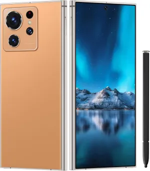 Unlocked Cell Phones Smartphone Android 13 Phones 8 256GB/6.8" HD Screen/Dual SIM/108MP 48MP Camera/6800 mAh/Built-in Pen(Sunset Oranges)
