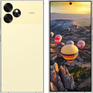 Unlocked Phones S24 Ultra Smartphone Android 13 Cell Phones 8 256GB 6.8" HD Screen Dual SIM 108MP 48MP Camera 6800 mAh and Built-in Pen (Lemon)