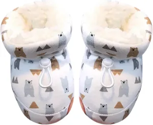 Warm Furry Baby Boots 2024 New Warm Cozy Fleece Baby Booties Winter Snow Anti Slip Soft Sole Warm Baby 6 Months Shoes