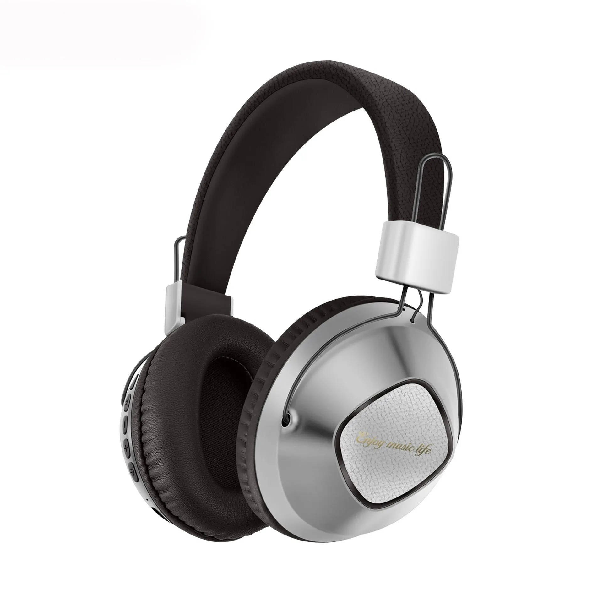 wireless head mounted Bluetooth earphones with battery display